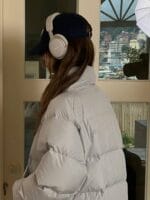 超级美腻的冰激凌蓝羽绒服