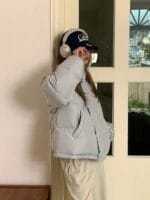 超级美腻的冰激凌蓝羽绒服