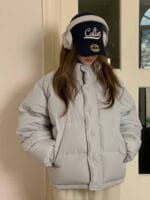 超级美腻的冰激凌蓝羽绒服