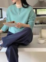 无缝一体毛衣100%羊毛 一点都不扎是很显瘦慵懒感up