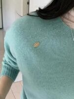 无缝一体毛衣100%羊毛 一点都不扎是很显瘦慵懒感up