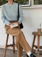 无缝一体毛衣100%羊毛 一点都不扎是很显瘦慵懒感up