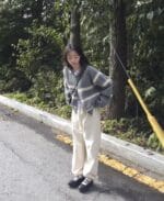 韩国ins大爆款 小翻领拉链毛衣100%羊毛 两色