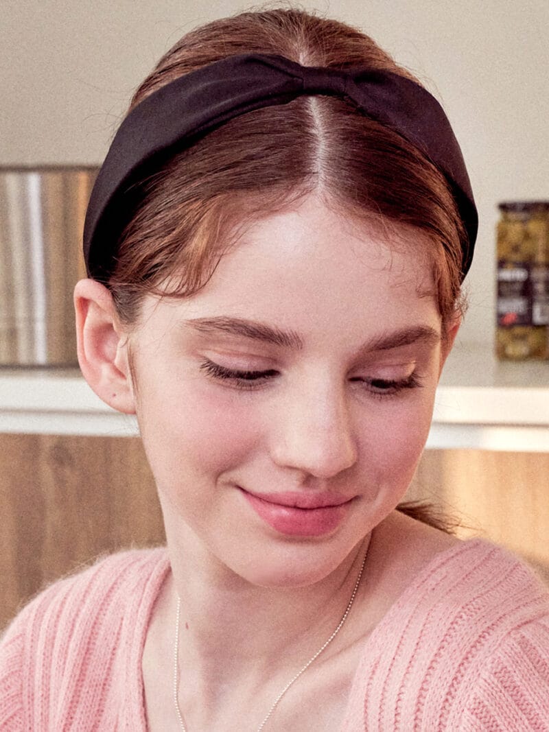 Engbrox Wisdom Knotted Hairband_Black发带