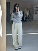 人手两条的铜氨丝卫裤 不起球不易皱还超显瘦