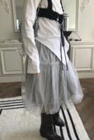 韩国爆款天丝双层纱花苞裙 绝美百搭灰色