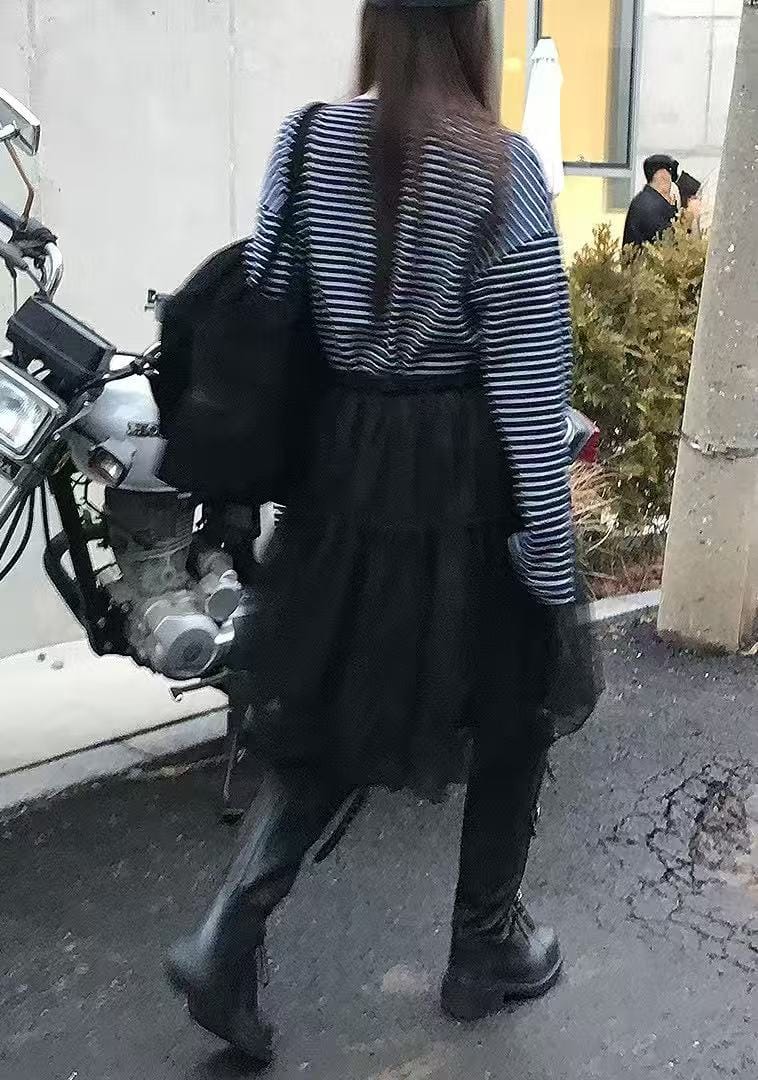 韩国爆款天丝双层花苞裙 太好搭了 黑色