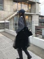 韩国爆款天丝双层花苞裙 太好搭了 黑色