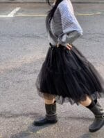 韩国爆款天丝双层花苞裙 太好搭了 黑色