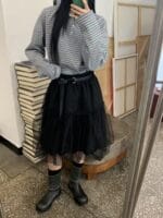 韩国爆款天丝双层花苞裙 太好搭了 黑色