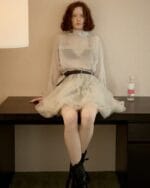 韩国爆款天丝双层纱花苞裙 绝美百搭灰色