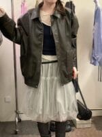 韩国爆款天丝双层纱花苞裙 绝美百搭灰色