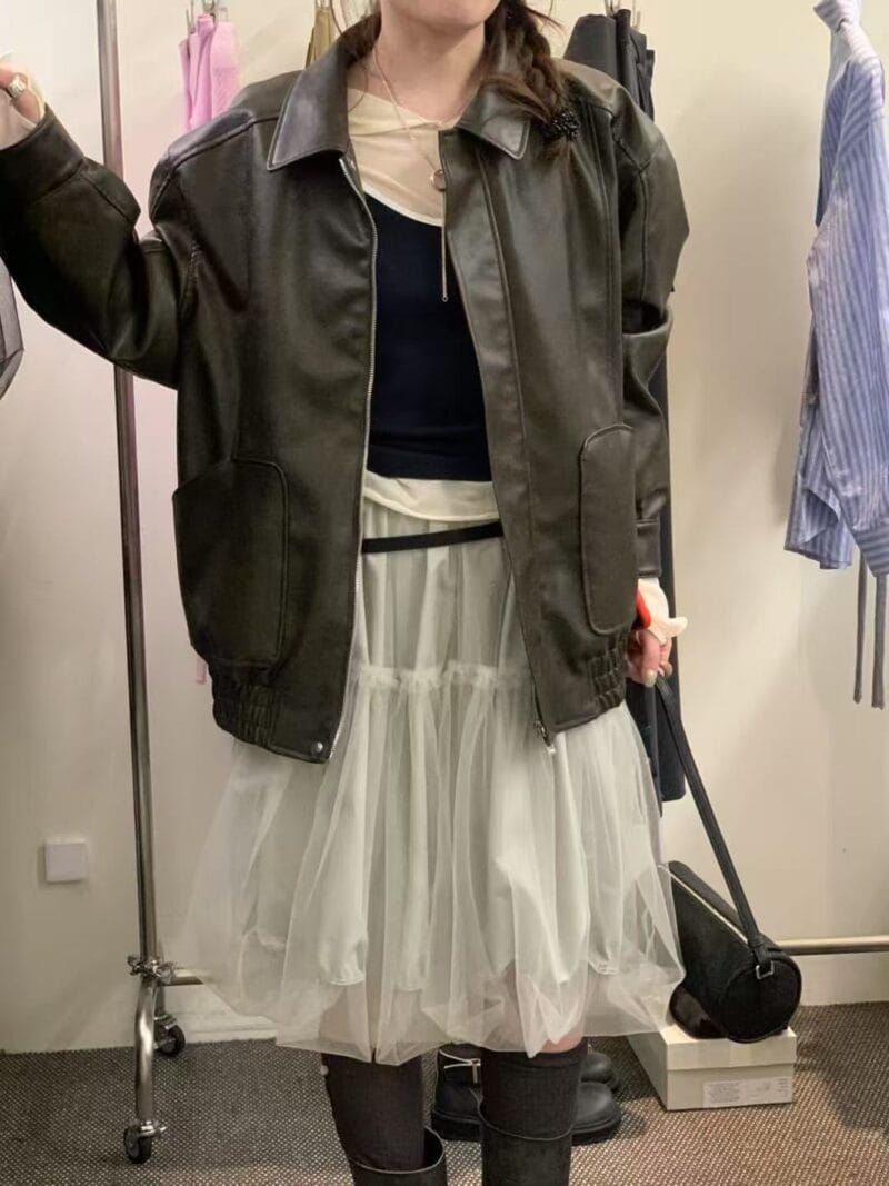 韩国爆款天丝双层纱花苞裙 绝美百搭灰色