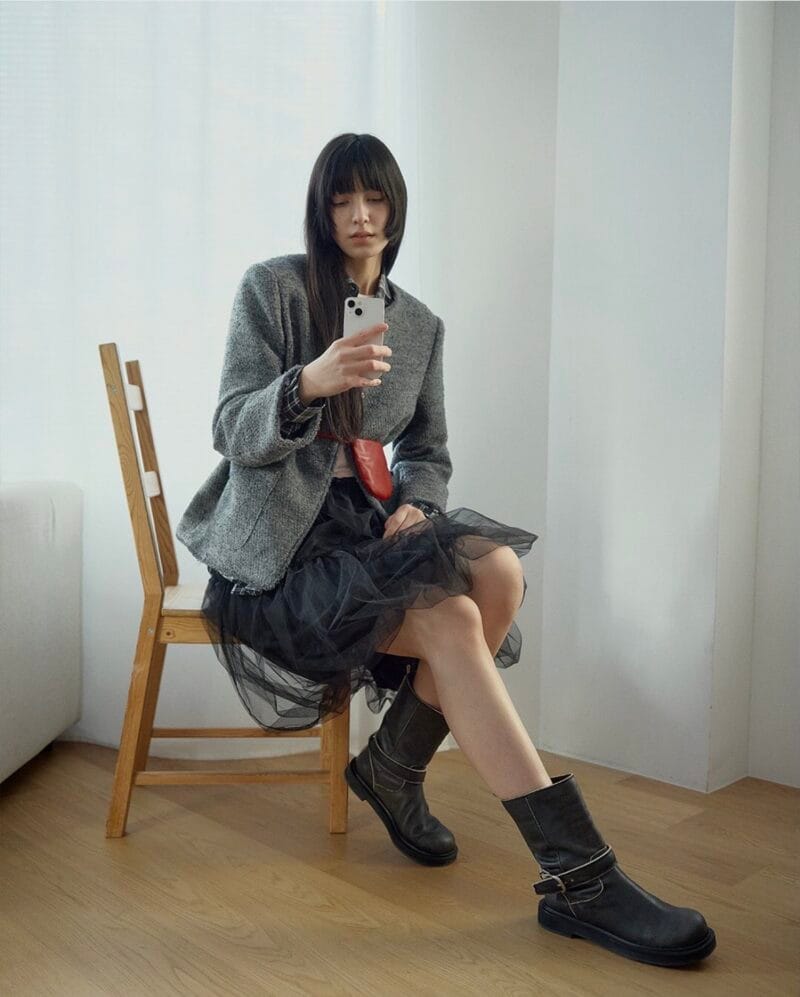 韩国爆款天丝双层花苞裙 太好搭了 黑色