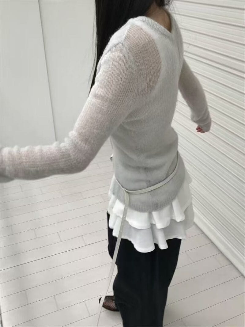 ins爆款 韩女氛围感的秘密 叠穿之神双层背心蛋糕裙