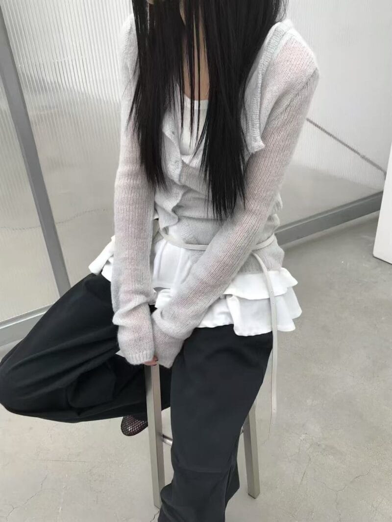 ins爆款 韩女氛围感的秘密 叠穿之神双层背心蛋糕裙