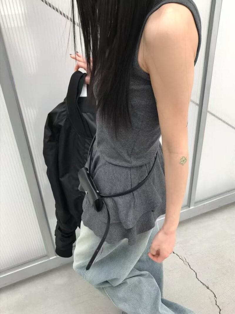 ins爆款 韩女氛围感的秘密 叠穿之神双层背心蛋糕裙