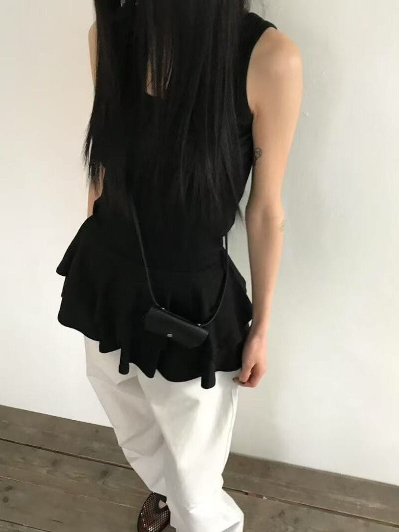 ins爆款 韩女氛围感的秘密 叠穿之神双层背心蛋糕裙