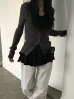 ins爆款 韩女氛围感的秘密 叠穿之神双层背心蛋糕裙