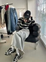 韩国唯一一次现象级大爆款的衣服 撞色毛衣开衫