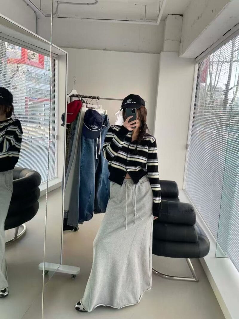 韩国唯一一次现象级大爆款的衣服 撞色毛衣开衫