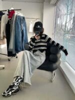 韩国唯一一次现象级大爆款的衣服 撞色毛衣开衫