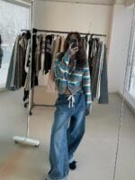 韩国唯一一次现象级大爆款的衣服 撞色毛衣开衫