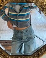 韩国唯一一次现象级大爆款的衣服 撞色毛衣开衫