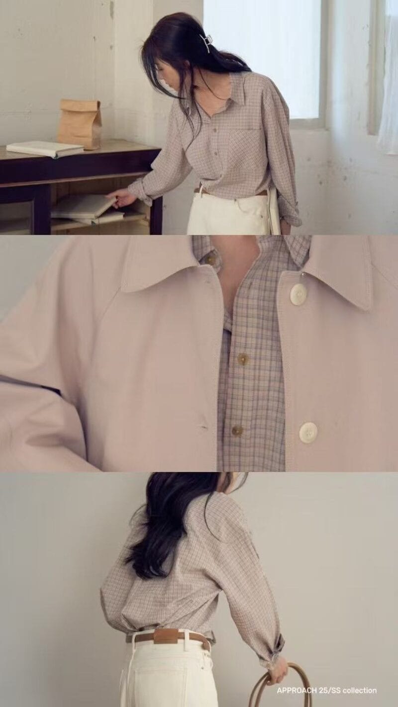 温柔气质的藕粉色风衣 是颜色很特别的风衣美爆了