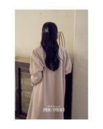 温柔气质的藕粉色风衣 是颜色很特别的风衣美爆了