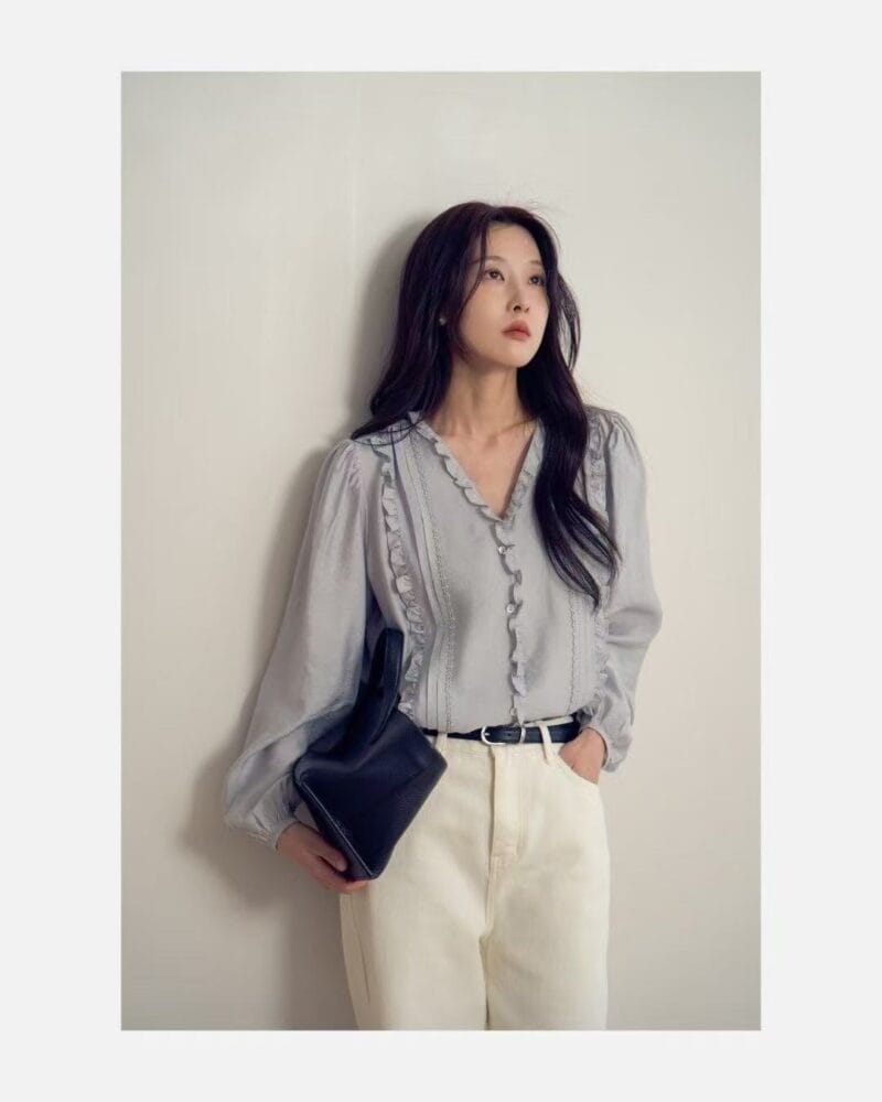 选了三个月才选出唯一一件能日常穿着又精致的法式衬衫 三色