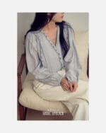 选了三个月才选出唯一一件能日常穿着又精致的法式衬衫 三色