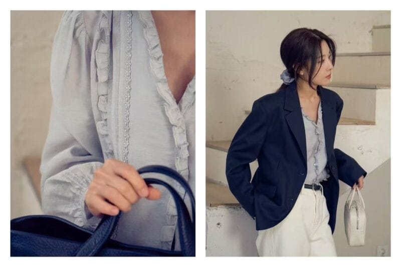 选了三个月才选出唯一一件能日常穿着又精致的法式衬衫 三色