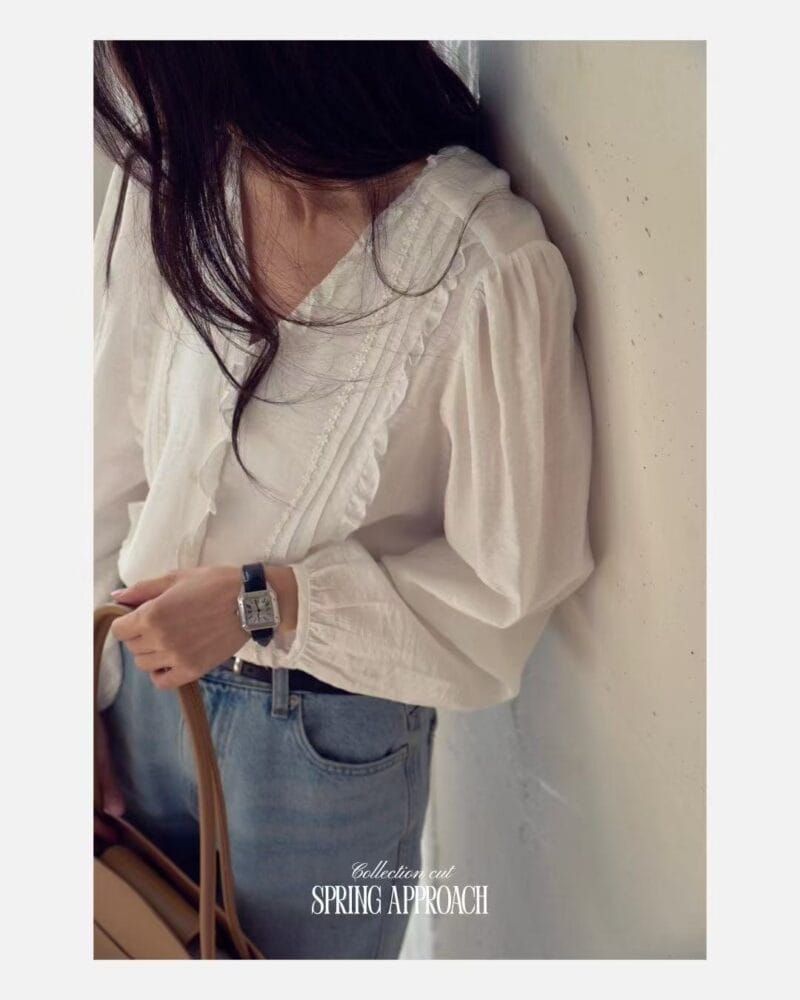 选了三个月才选出唯一一件能日常穿着又精致的法式衬衫 三色