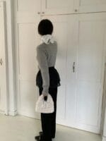 可爱俏皮的蕾丝肩带双层网纱叠穿