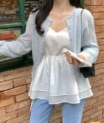 浅夏人必备针织外套 谁穿谁美 羊驼毛35