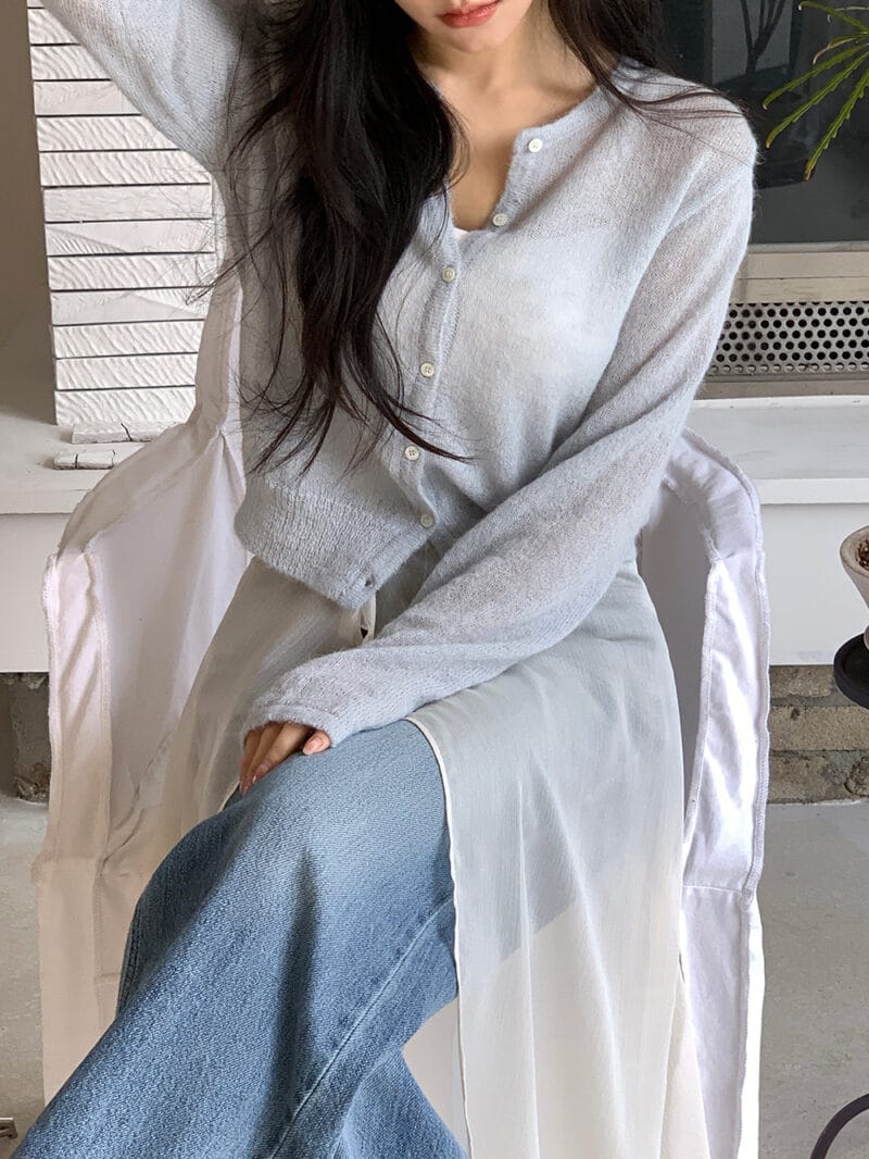 浅夏人必备针织外套 谁穿谁美 羊驼毛35