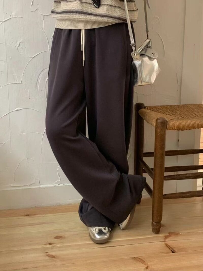 人手两条的铜氨丝卫裤 不起球不易皱还超显瘦