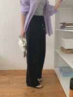 人手两条的铜氨丝卫裤 不起球不易皱还超显瘦