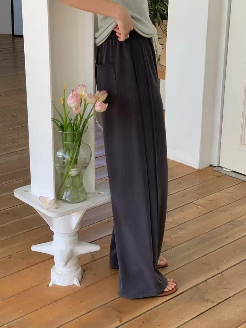 人手两条的铜氨丝卫裤 不起球不易皱还超显瘦