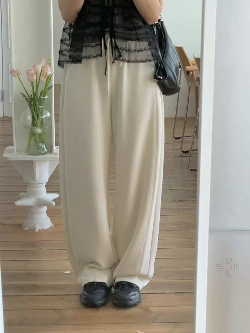 人手两条的铜氨丝卫裤 不起球不易皱还超显瘦