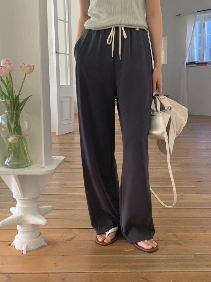 人手两条的铜氨丝卫裤 不起球不易皱还超显瘦