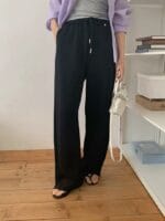 人手两条的铜氨丝卫裤 不起球不易皱还超显瘦