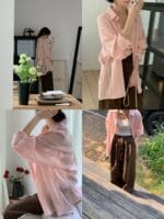 宋慧乔同款的多重穿法 心机衬衫可当防晒外套 两色