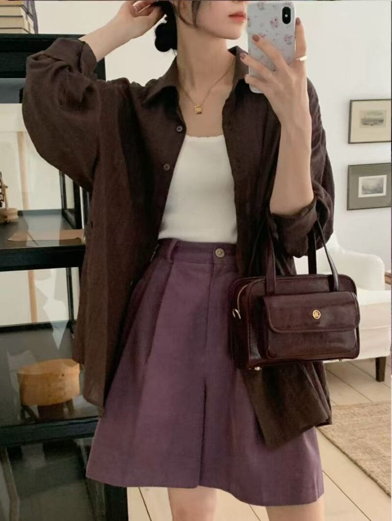 宋慧乔同款的多重穿法 心机衬衫可当防晒外套 两色