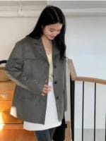 复古的麂皮绒外套夹克 别具一格但又百搭