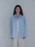 春天气息满满的奶油色系条纹衬衫 当外套穿也很好看 两色