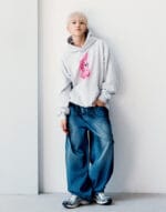 韩国ins大爆款的撞色兔子卫衣