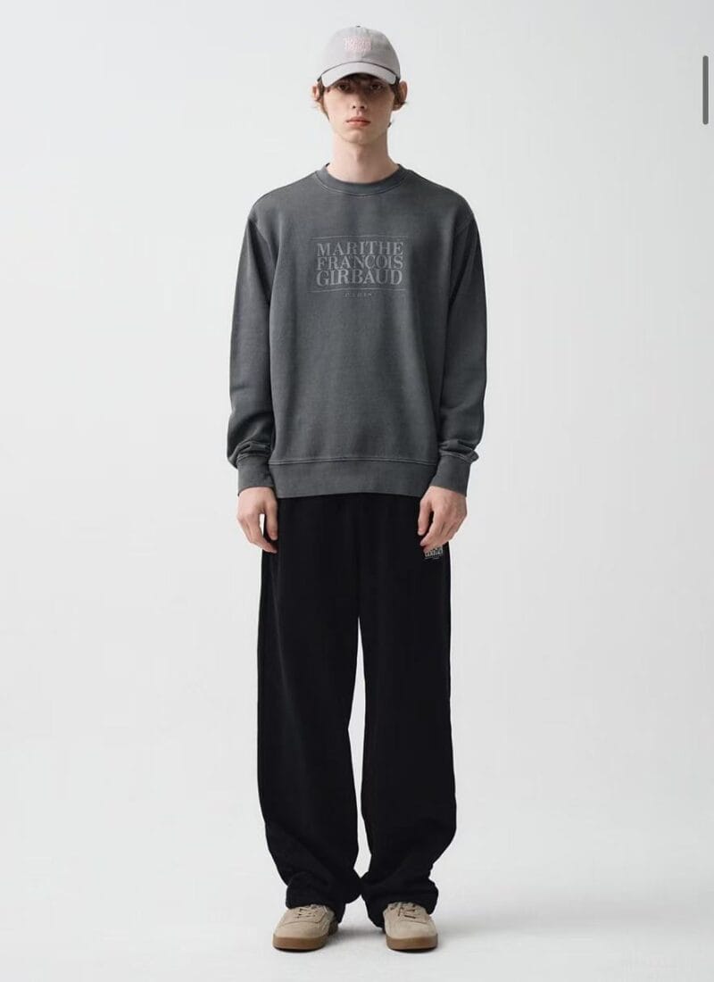 CLASSIC LOGO DYEING SWEATSHIRT CHARCOAL