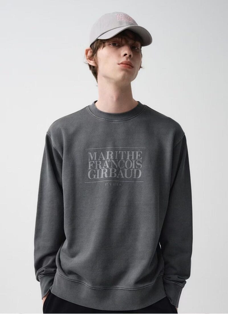 CLASSIC LOGO DYEING SWEATSHIRT CHARCOAL